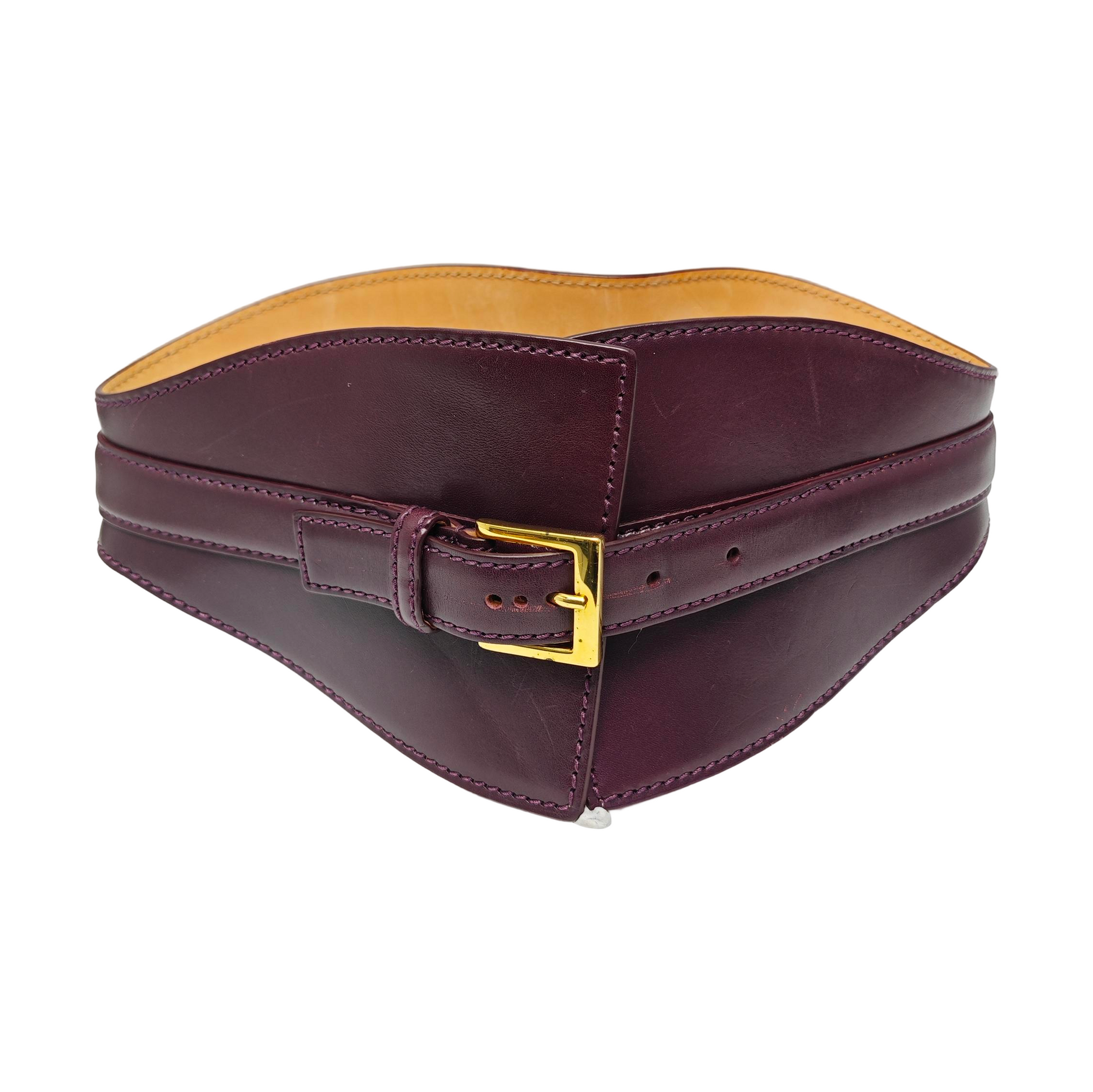 Leather Waist Cincher Red