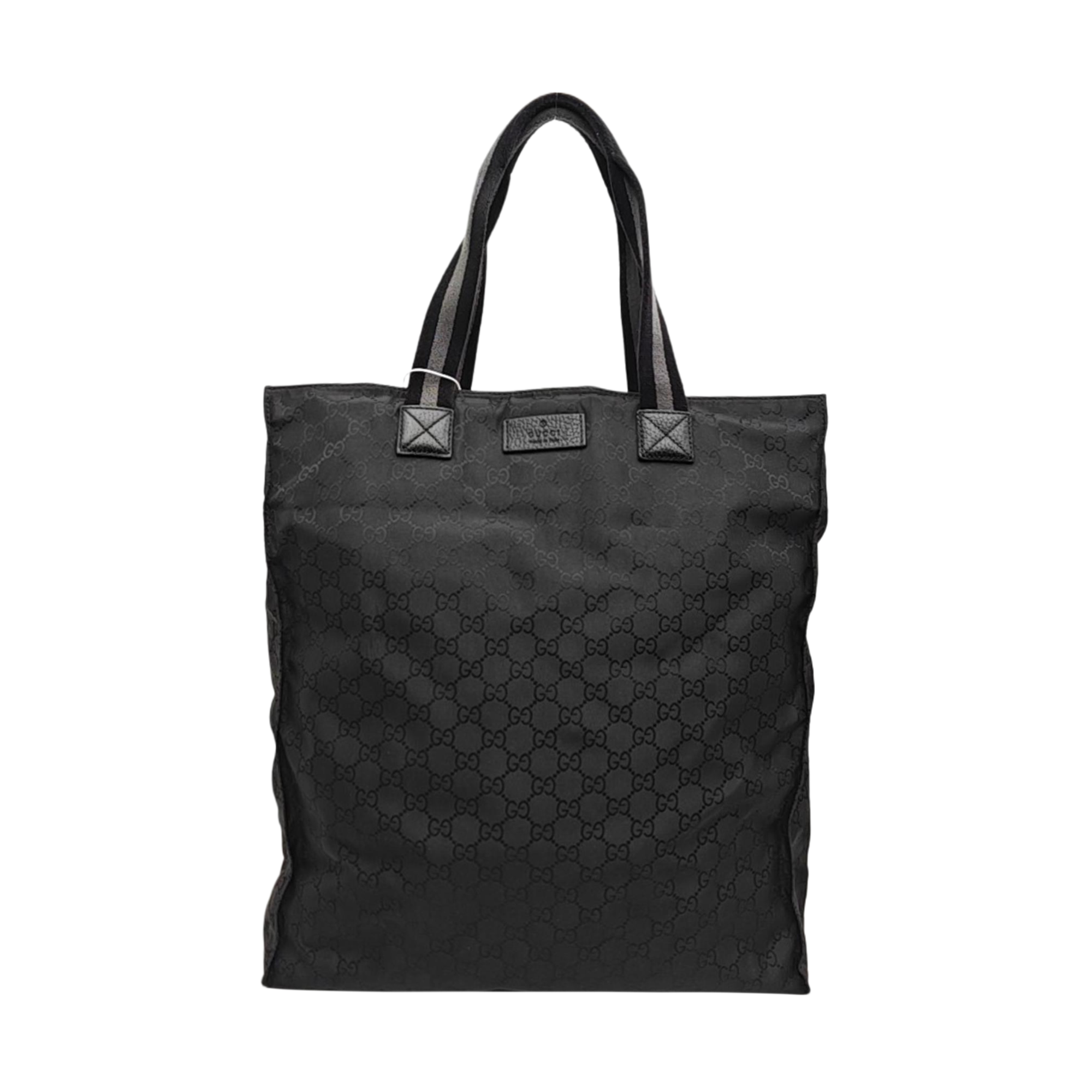 Monogram Nylon Tote Bag Black