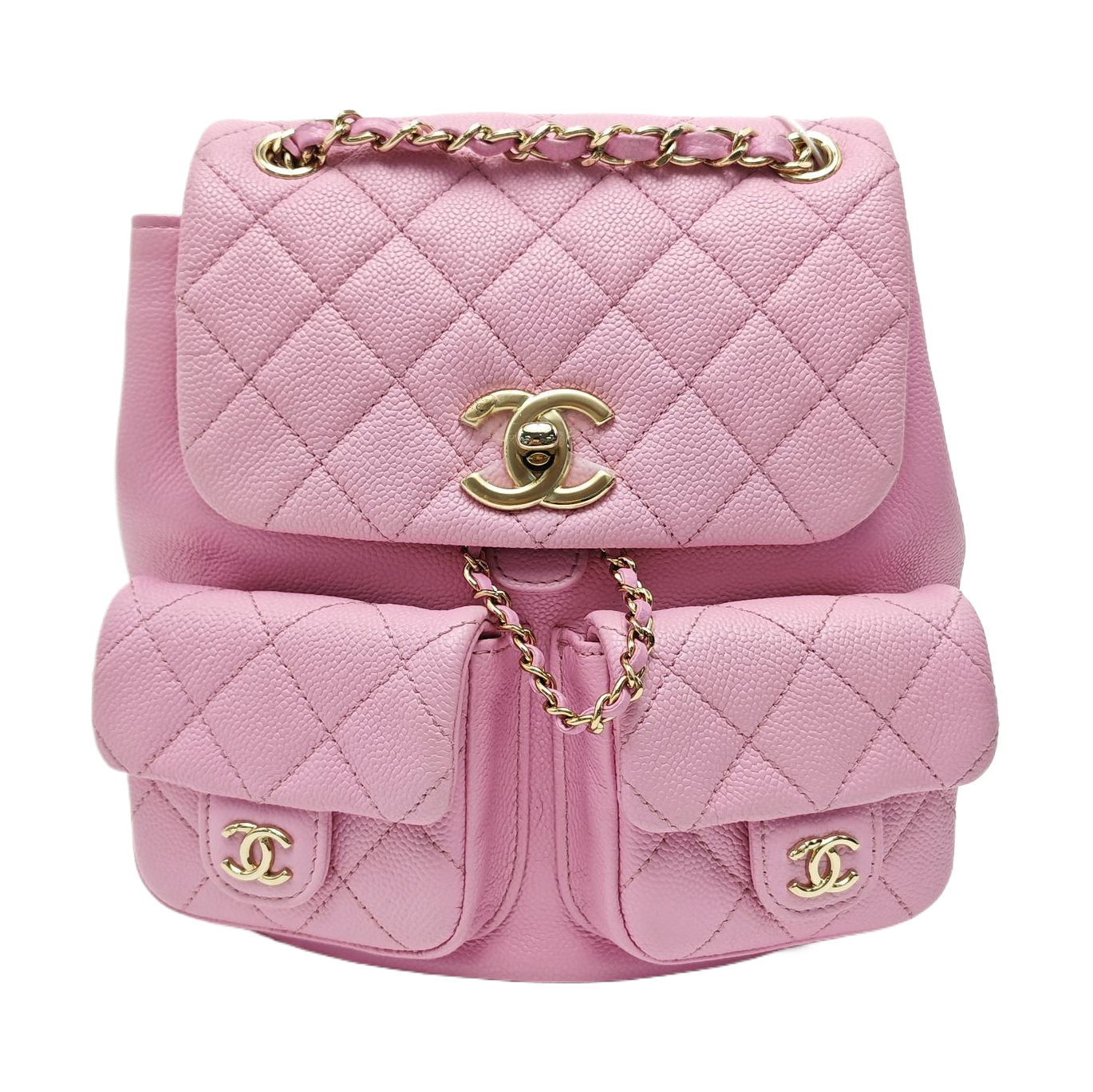 DUMA Small Quilted Grained Calfskin Pink