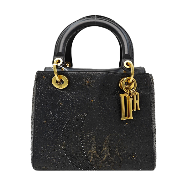 Lady Dior Medium Lambskin Black