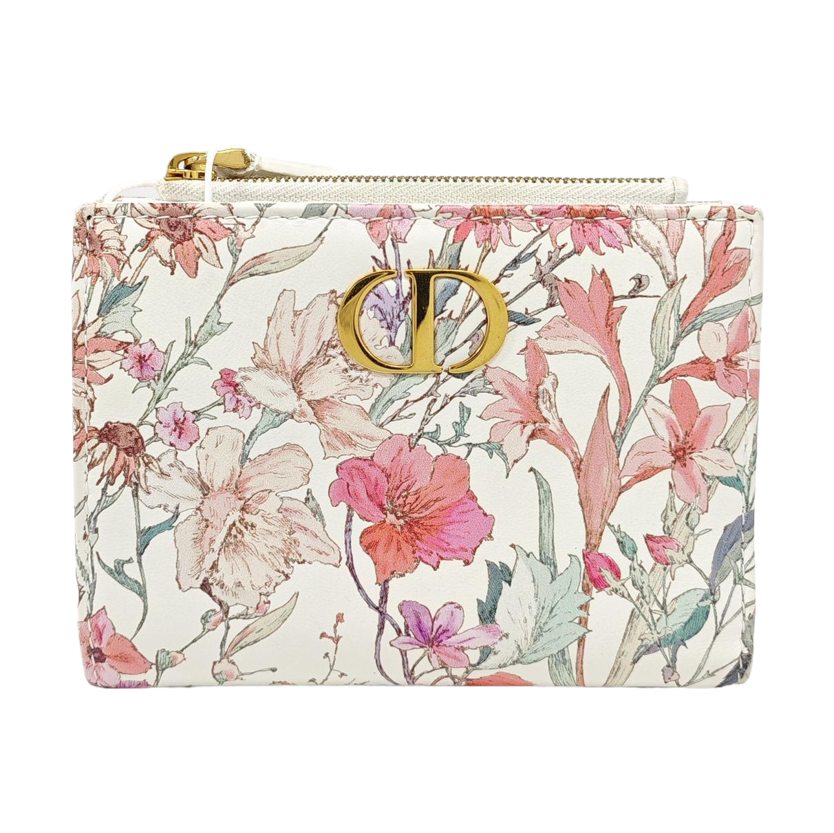 Lady Dior Super Mini Calfskin White Wallet