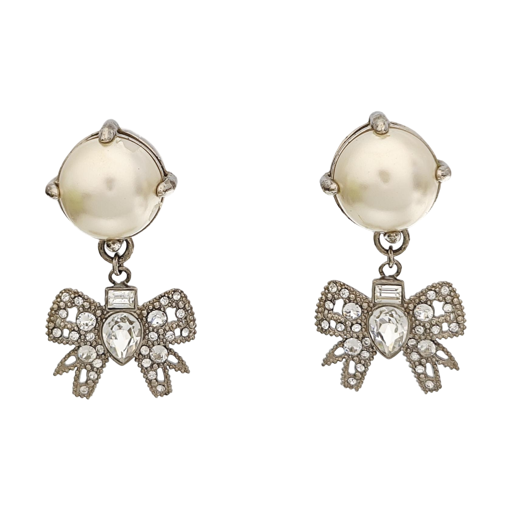 Metal Silver Earrings