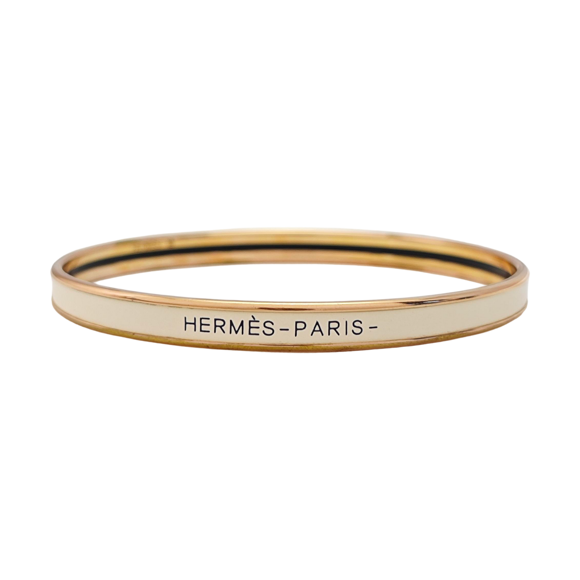 Email Metal White Bangle