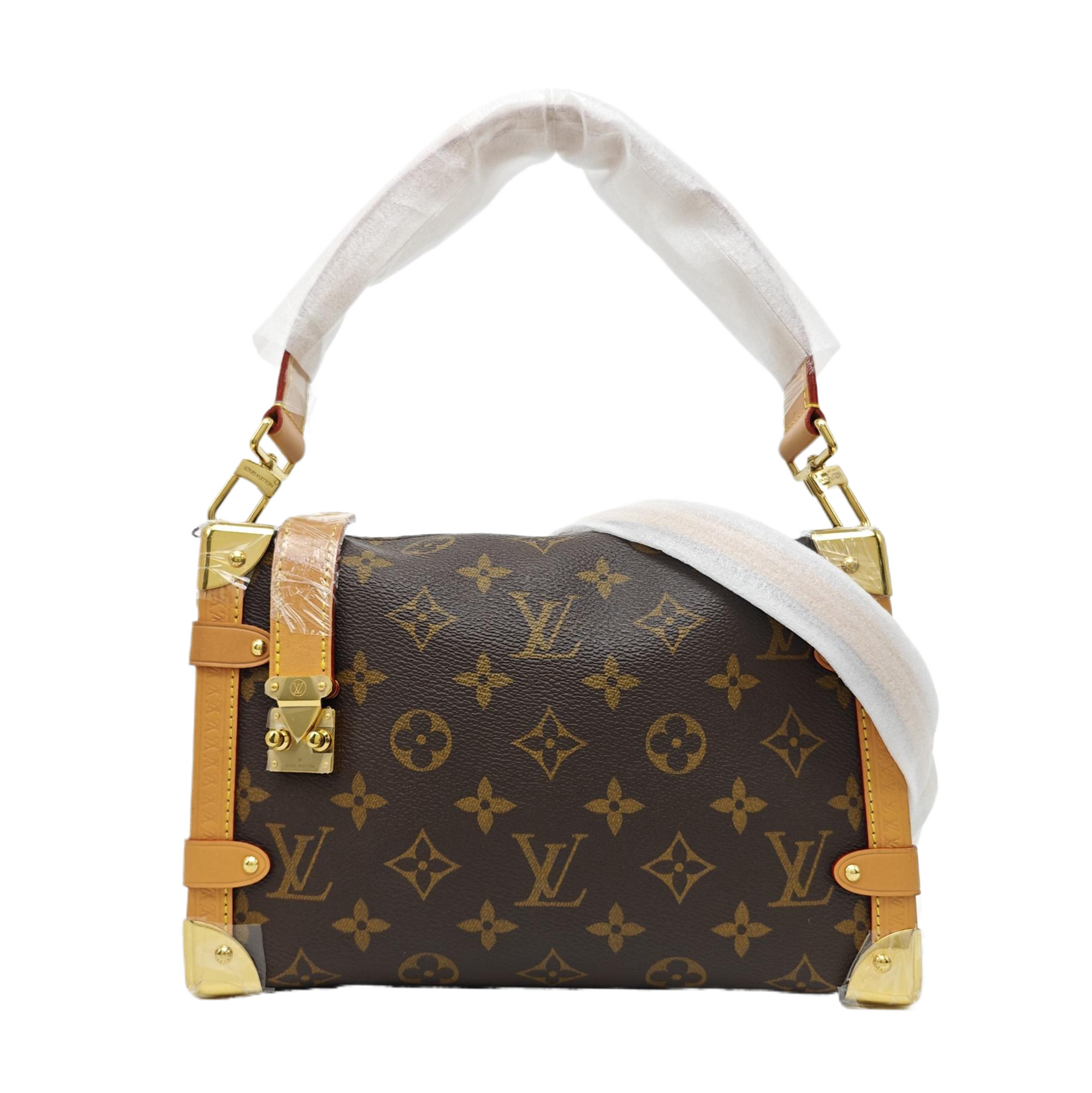 SIDE TRUNK MM Monogram Coated Canvas Brown