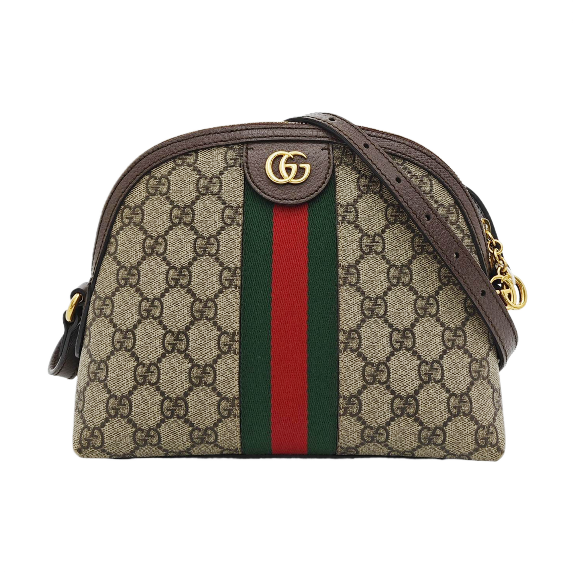 Ophidia Small Monogram Coated Canvas Beige