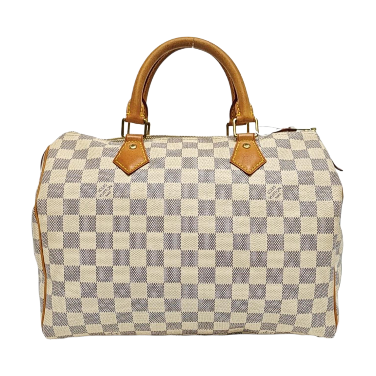SPEEDY 30 Damier Azur Coated Canvas White
