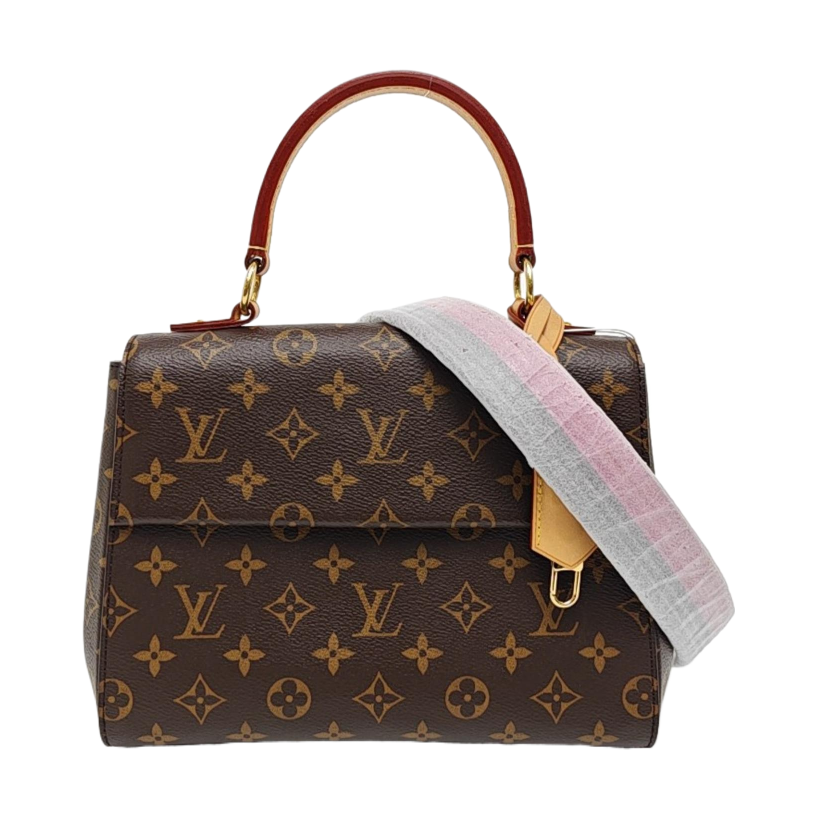 CLUNY PM Monogram Coated Canvas Brown