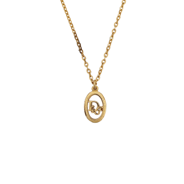 Dior Oblique Metal Gold Necklace