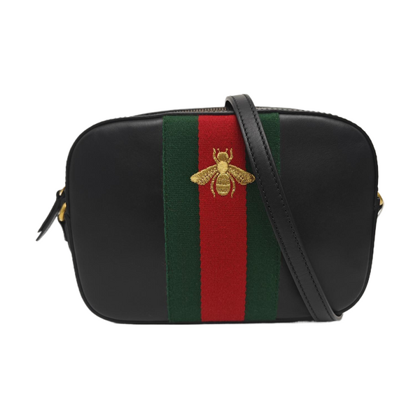 Bee Web Calfskin Black