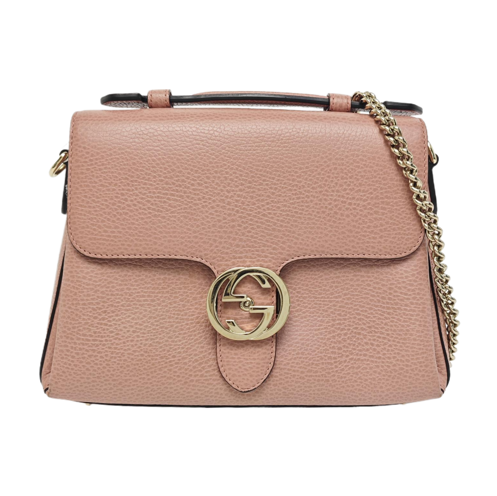 Interlocking G Large Calfskin Pink