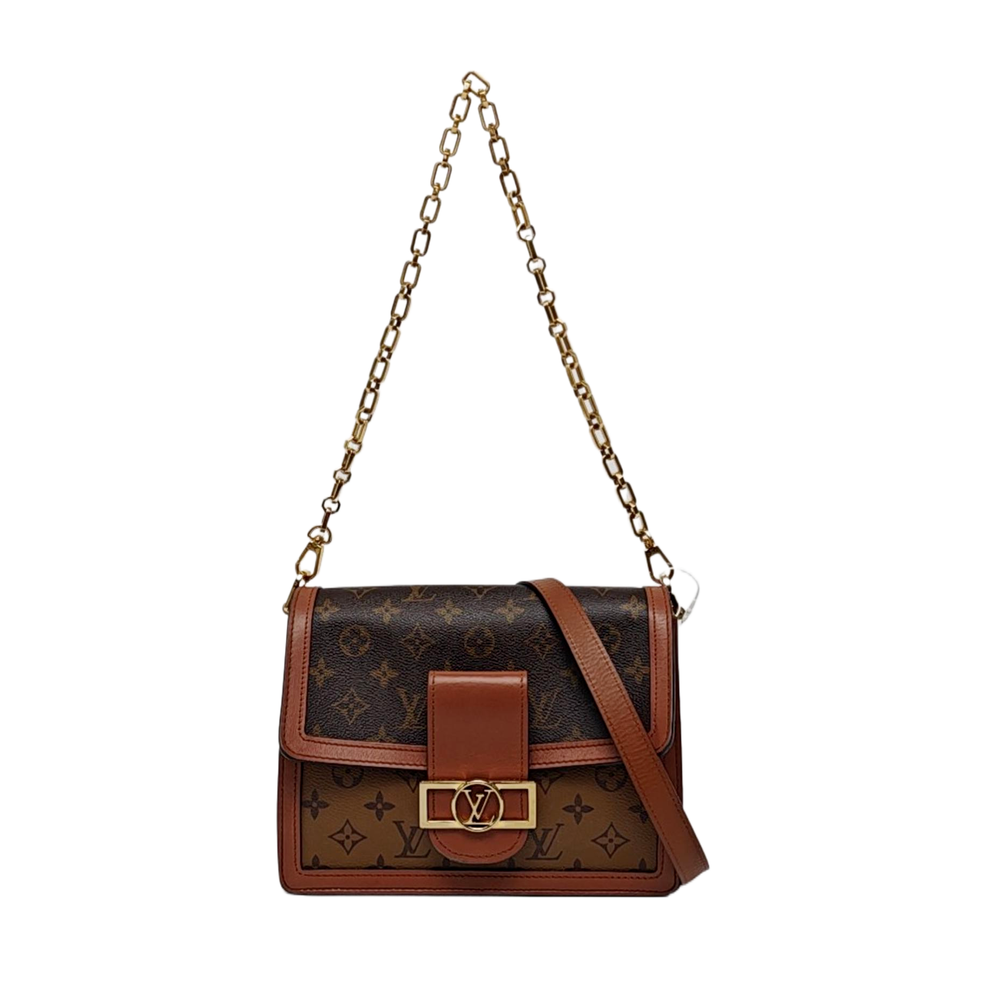 DAUPHINE MM Monogram Coated Canvas Brown
