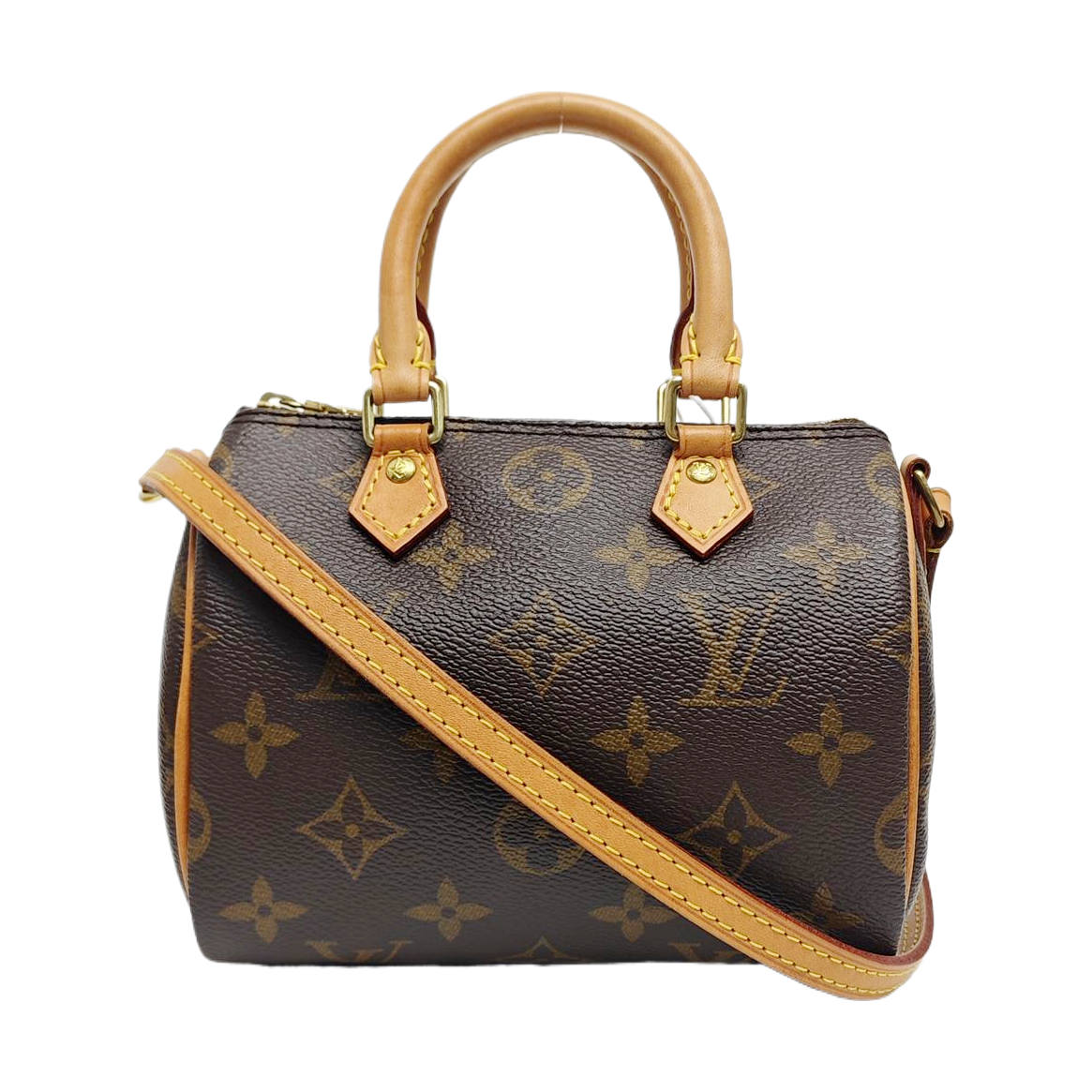SPEEDY Nano Monogram Coated Canvas Brown