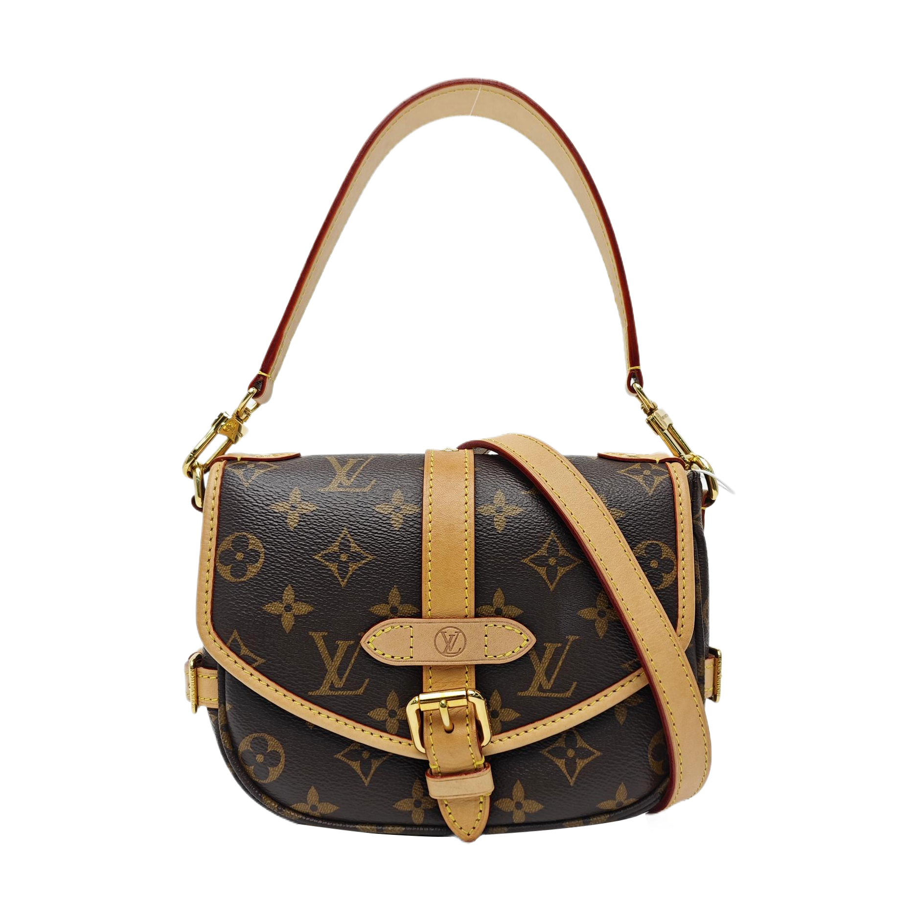 SAUMUR BB Monogram Coated Canvas Brown