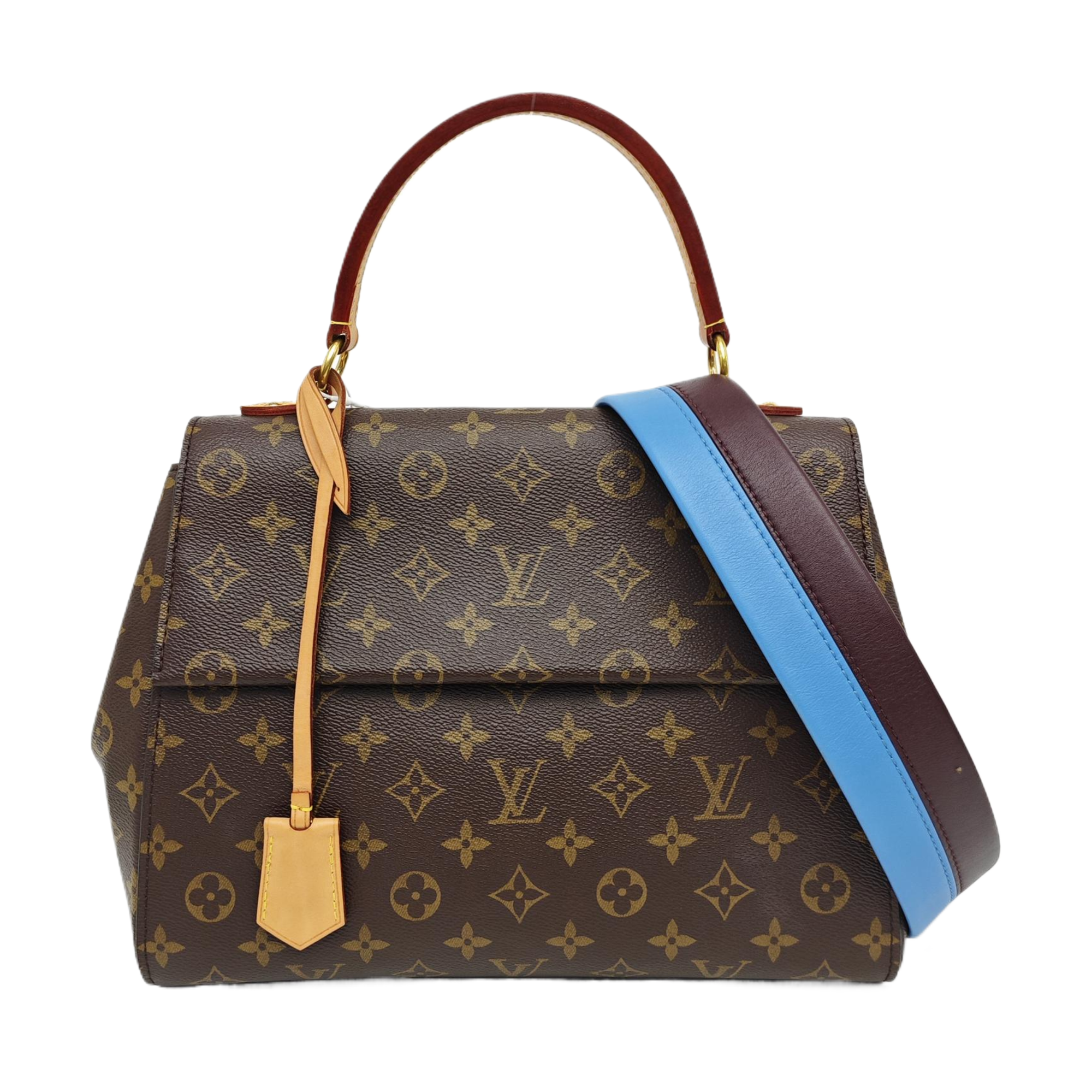 CLUNY MM Monogram Coated Canvas Brown