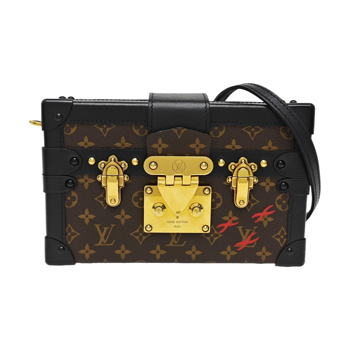 PETITE MALLE Monogram Coated Canvas Brown