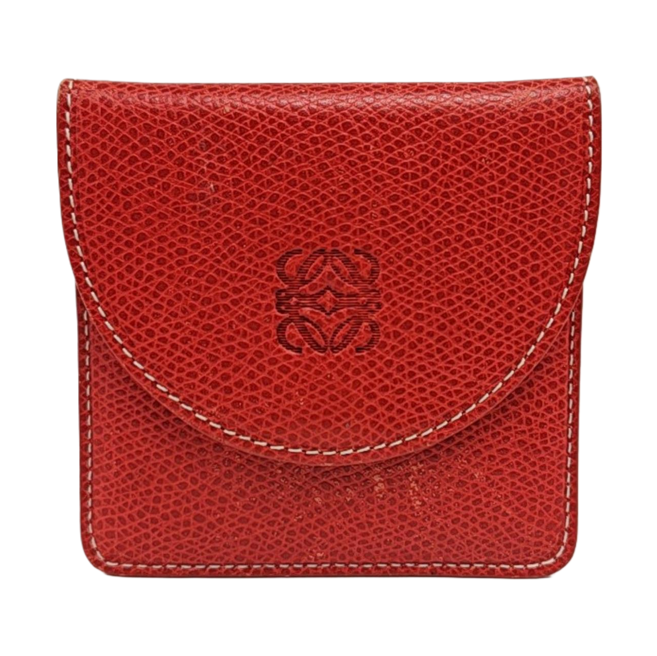 Calfskin Card Holder Red