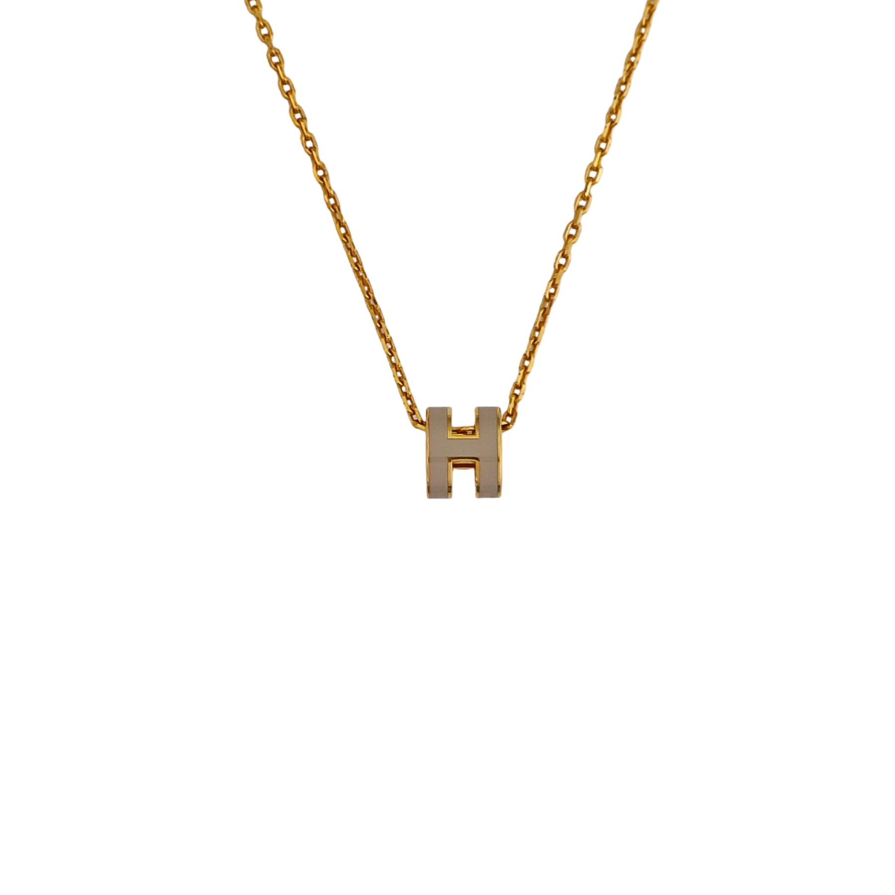Pop H Metal Gold Necklace