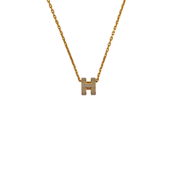Pop H Metal Gold Necklace