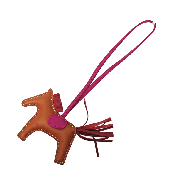 Leather Bag Charm Purple