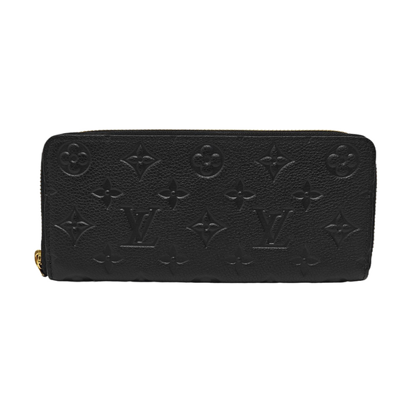 CLÉMENCE Monogram Calfskin Black Wallet