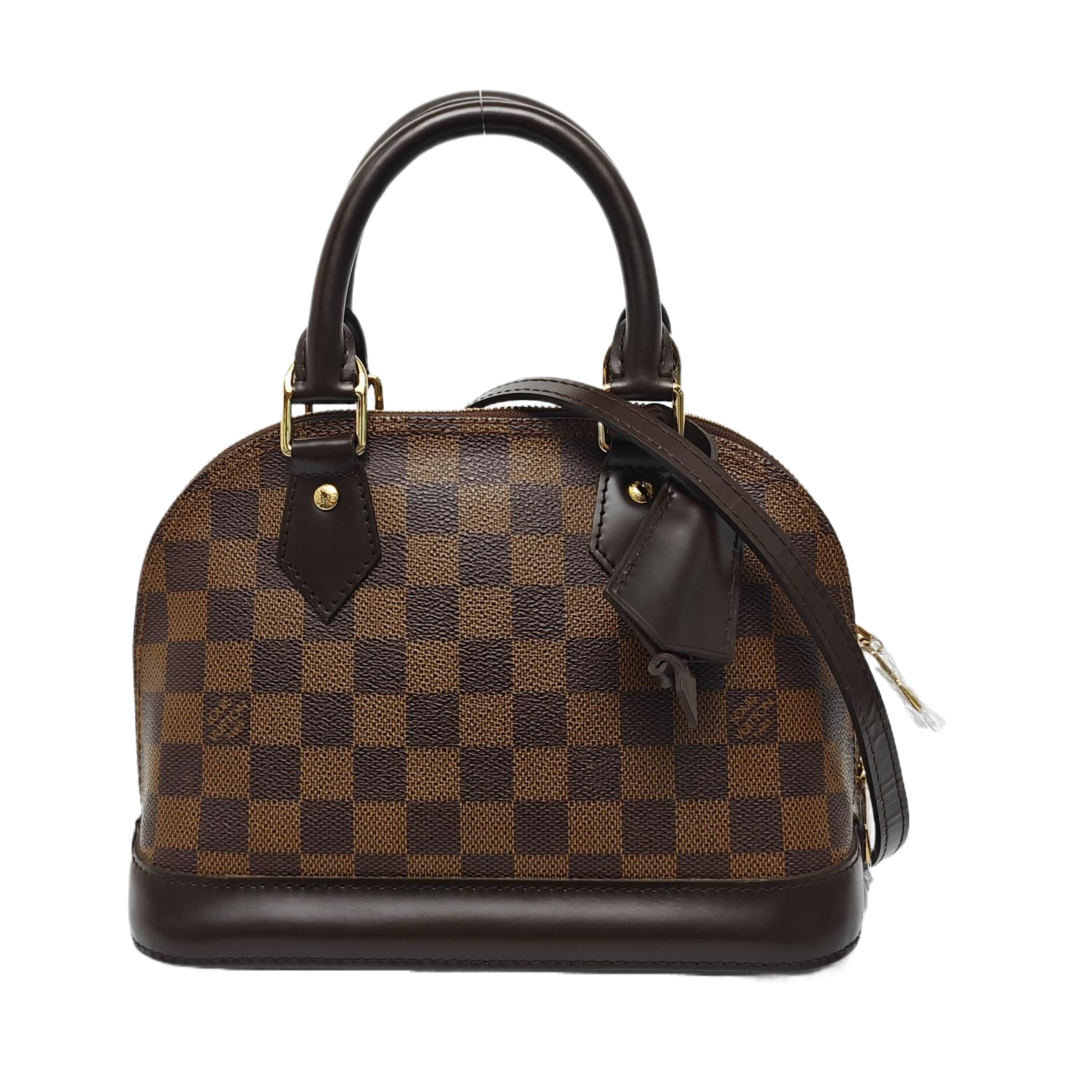 ALMA BB Damier Ebene Coated Canvas Brown