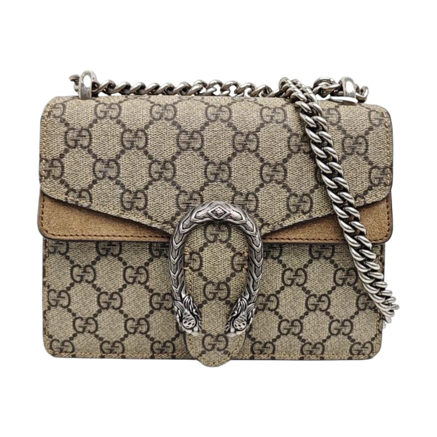 Dionysus Mini Monogram Coated Canvas Beige