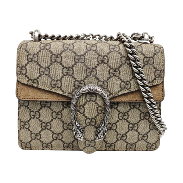 Dionysus Mini Monogram Coated Canvas Beige