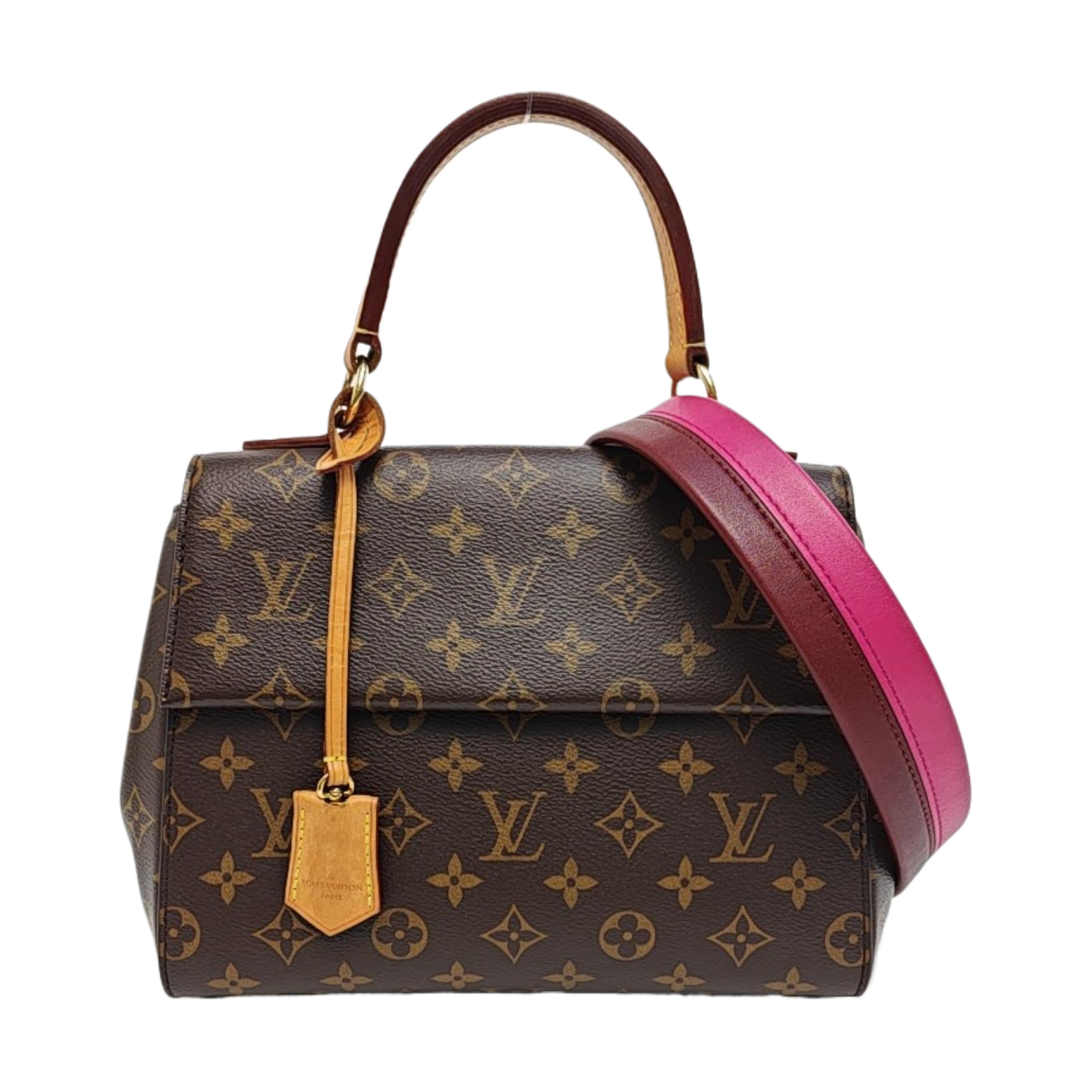 CLUNY PM Monogram Coated Canvas Brown