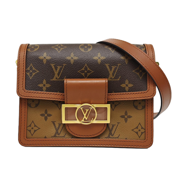 DAUPHINE Mini Monogram Coated Canvas Brown