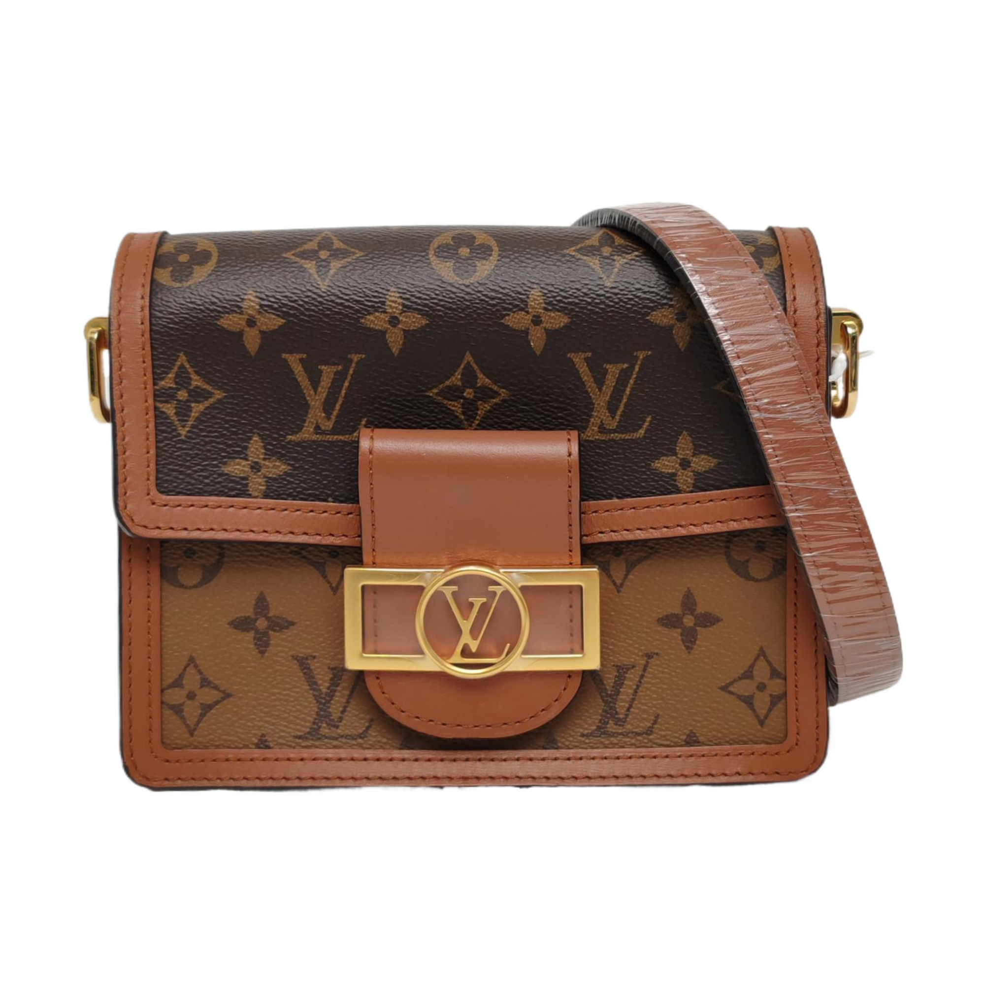 DAUPHINE Mini Monogram Coated Canvas Brown