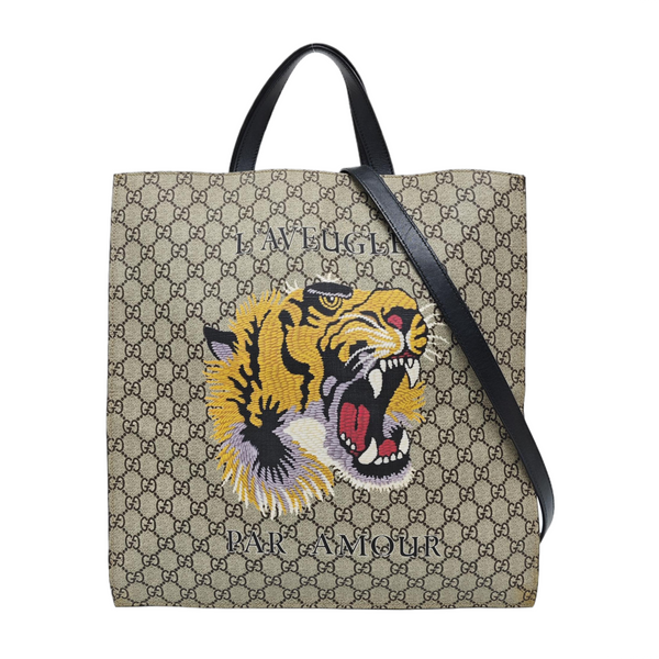 Monogram Coated Canvas Tote Bag Beige