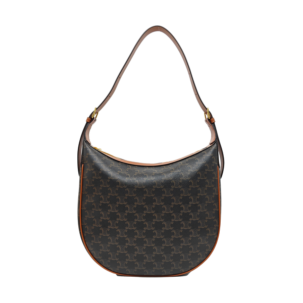 Coated Canvas Shoulder Bag Black