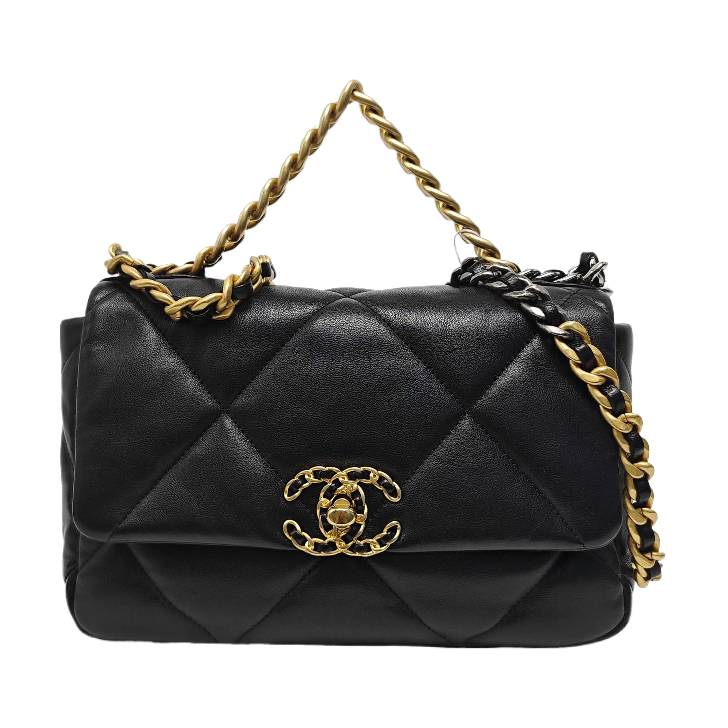CHANEL 19 Small Quilted Lambskin Black