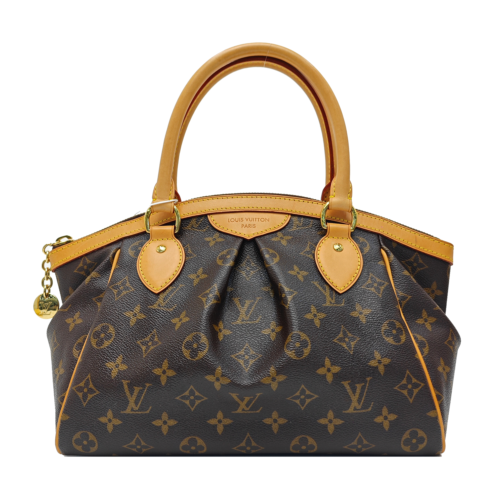 Monogram Coated Canvas Top Handle Bag Brown