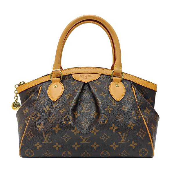 Monogram Coated Canvas Top Handle Bag Brown