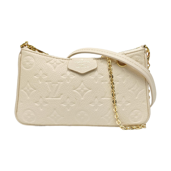 EASY POUCH ON STRAP Calfskin Beige