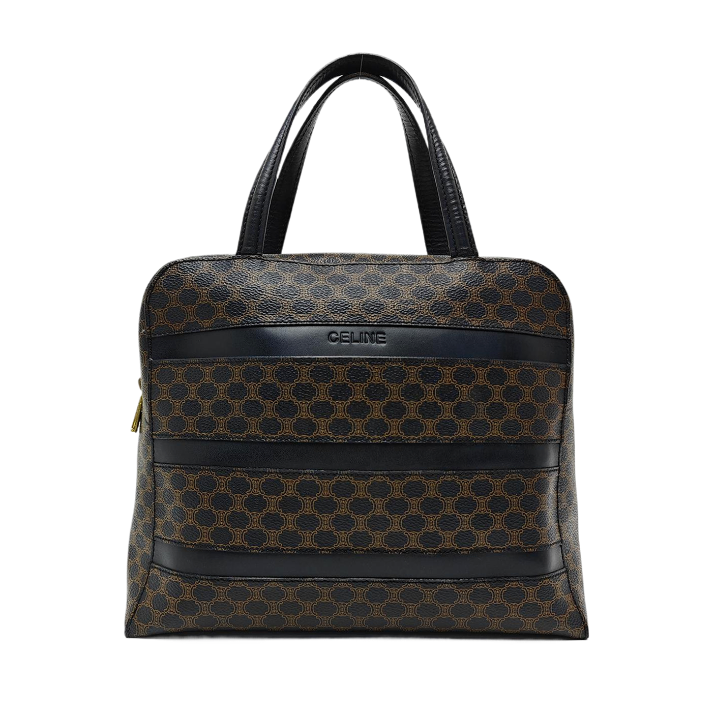 Coated Canvas Tote Bag Black