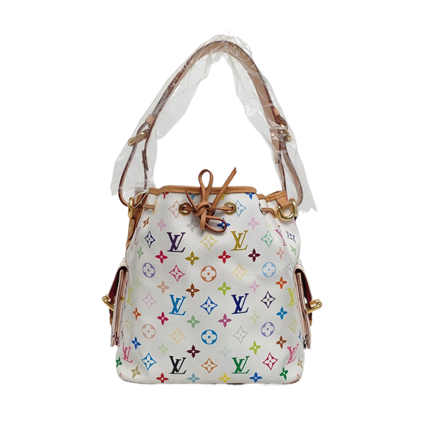 NÉONOÉ MM Monogram Coated Canvas White