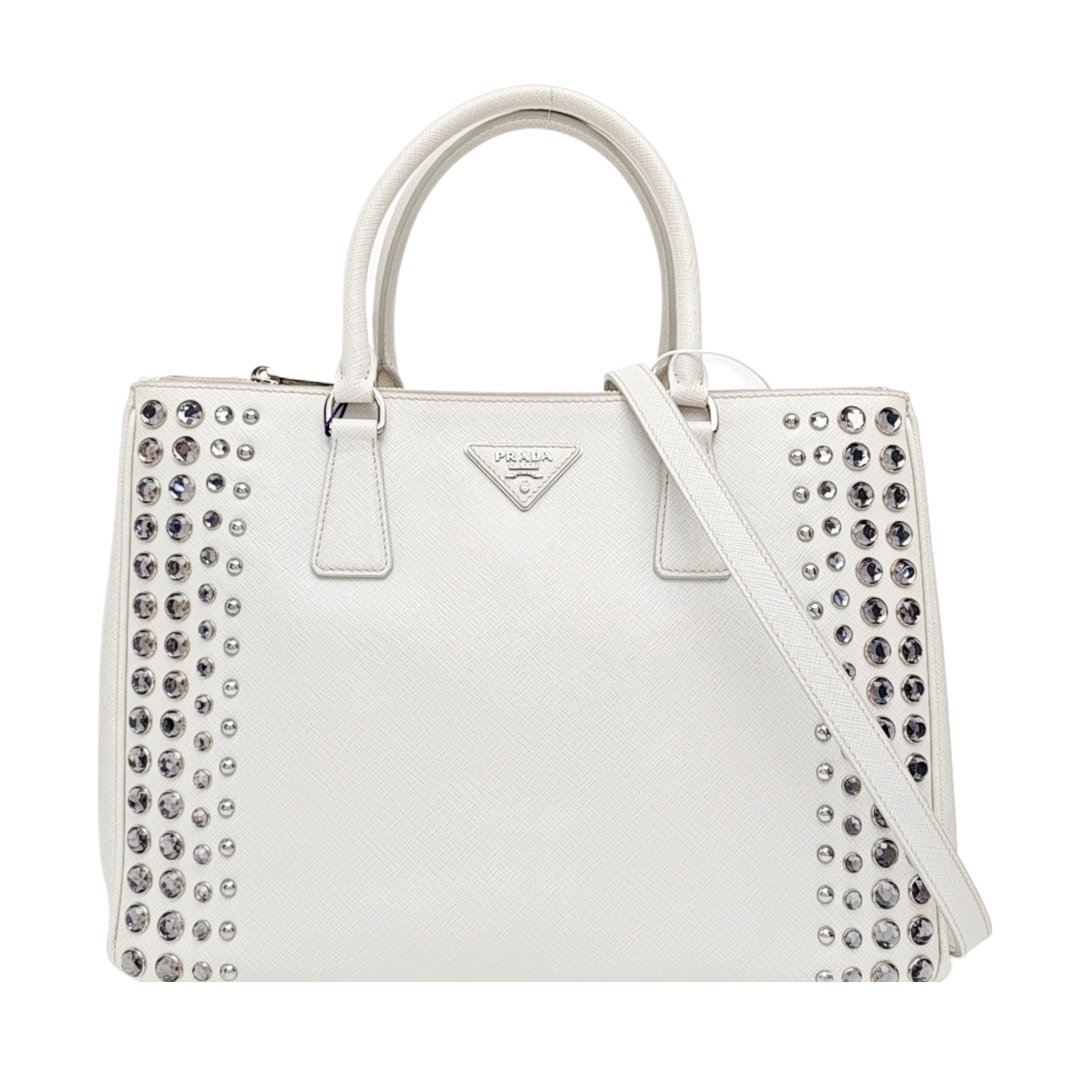 Galleria Extra Large Saffiano Calfskin White