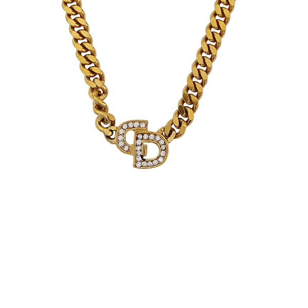 Petit CD Metal Gold Necklace