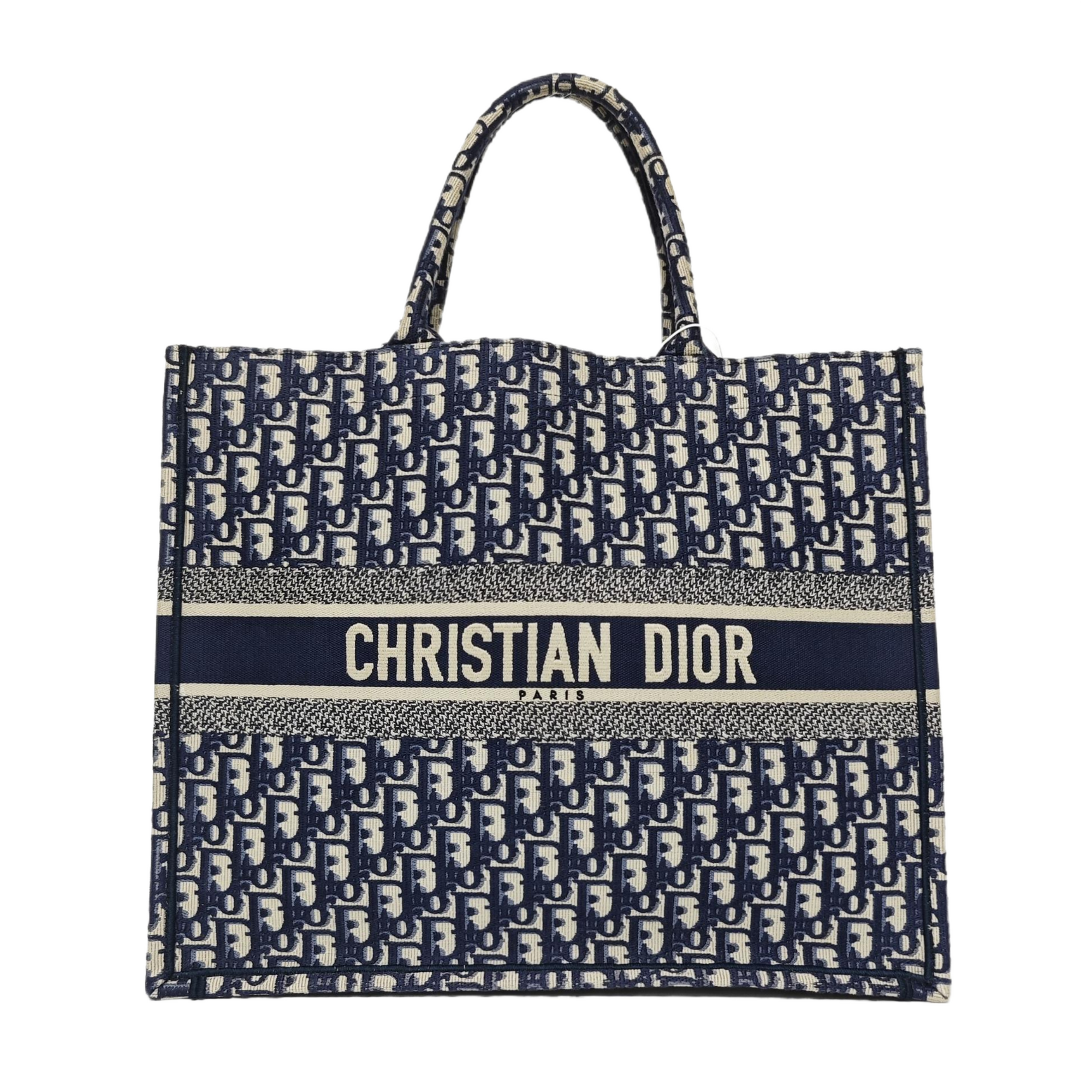 Book Tote Large Oblique Canvas Blue