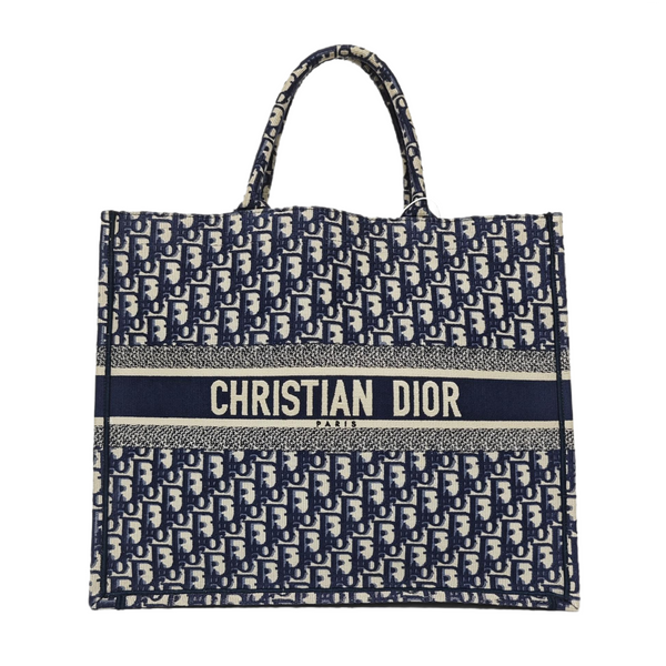 Book Tote Large Oblique Canvas Blue