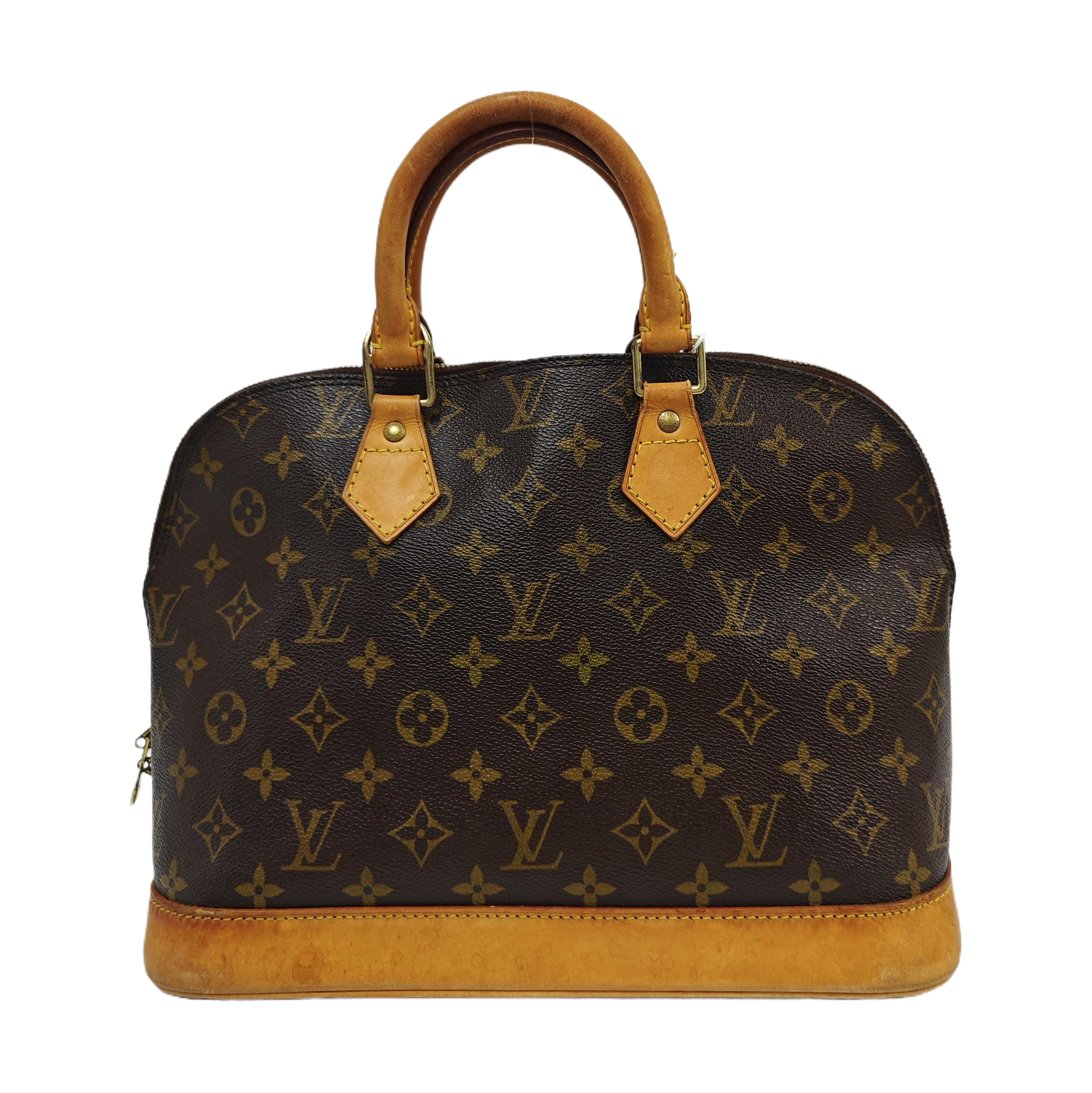 ALMA PM Monogram Coated Canvas Brown