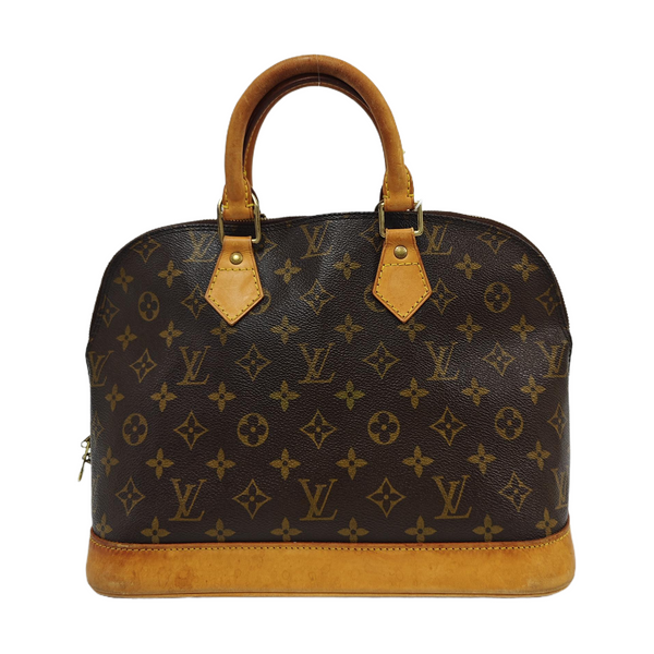 ALMA PM Monogram Coated Canvas Brown