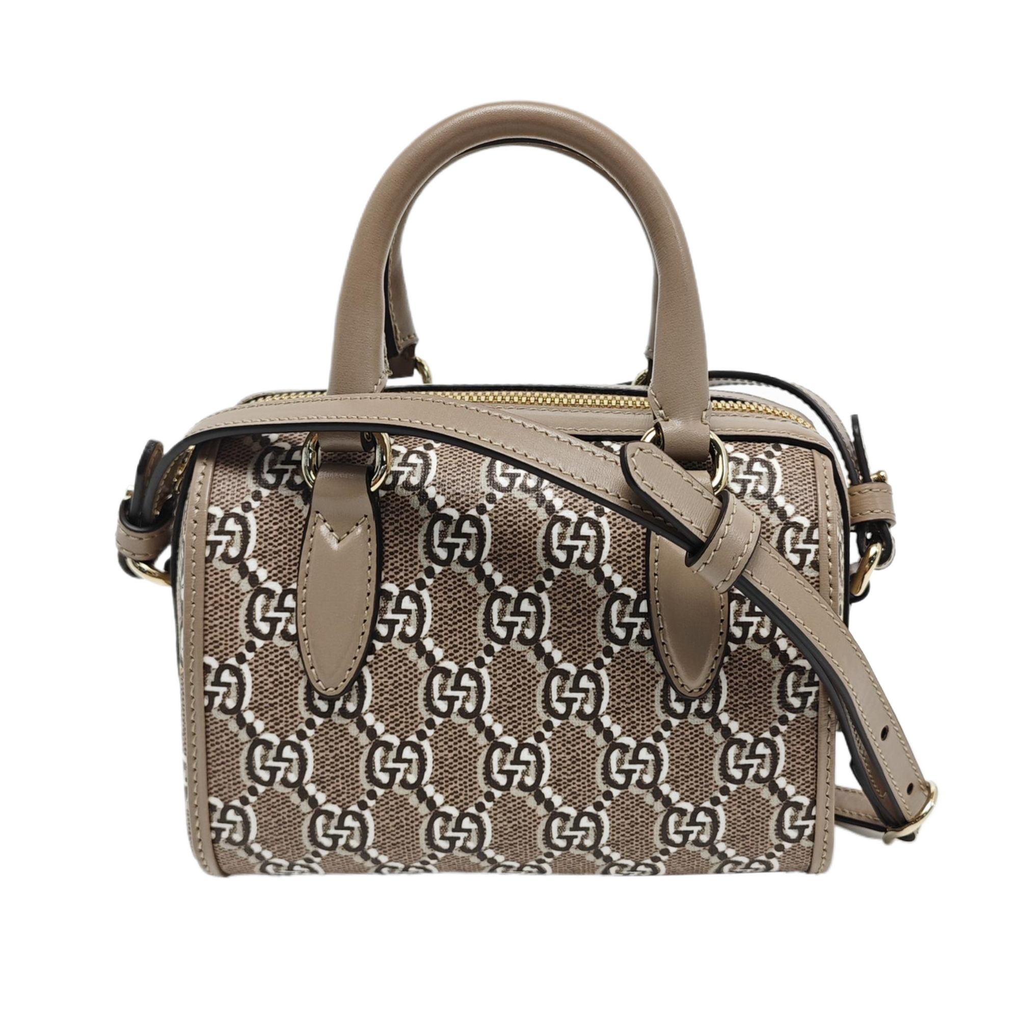Monogram Coated Canvas Shoulder Bag Super Mini Gray