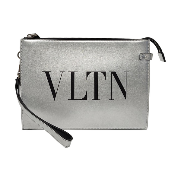 Vltn Calfskin Silver