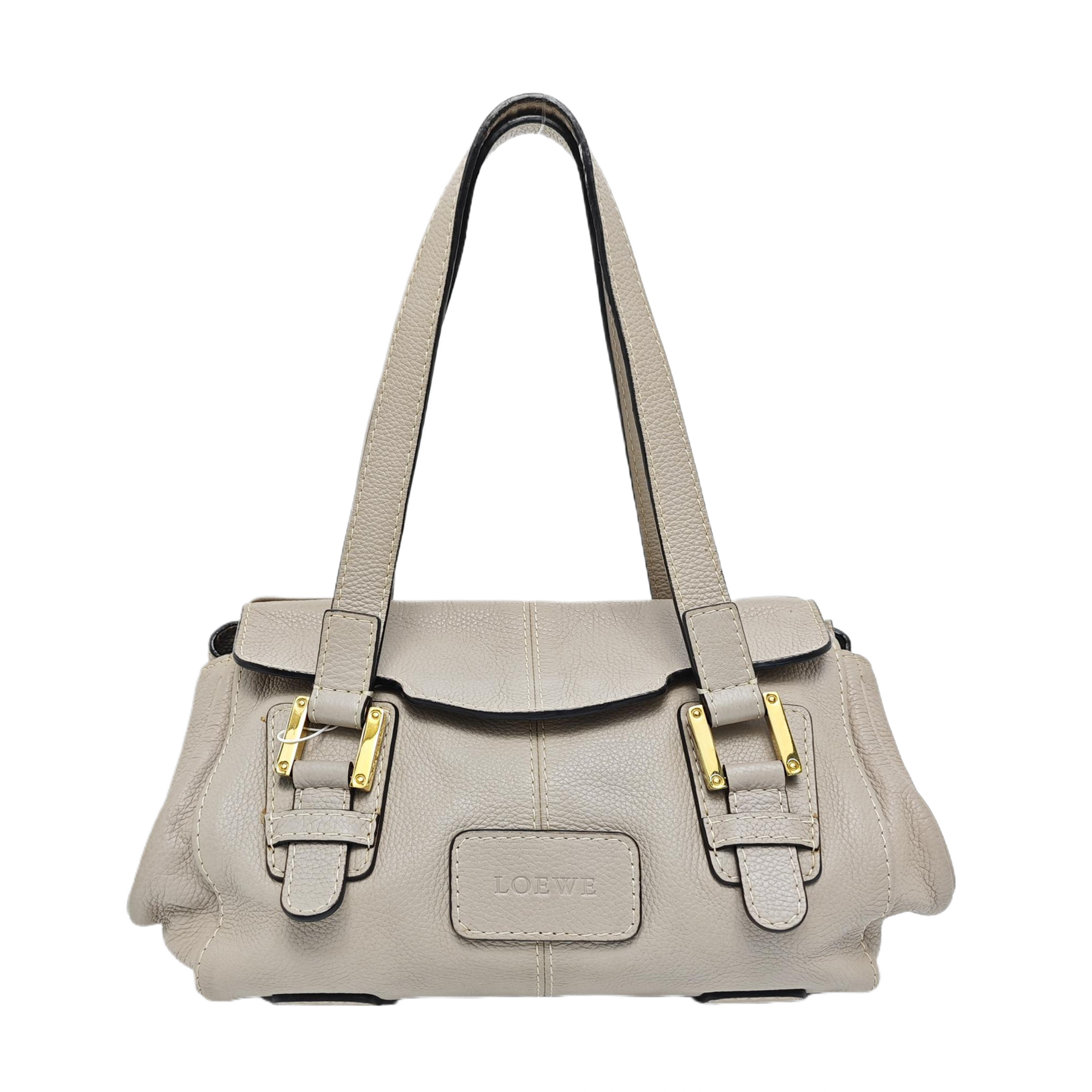Calfskin Top Handle Bag Beige
