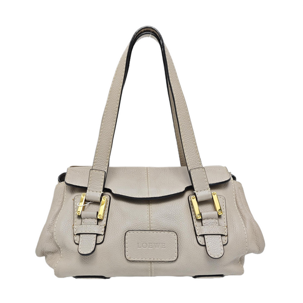 Calfskin Top Handle Bag Beige