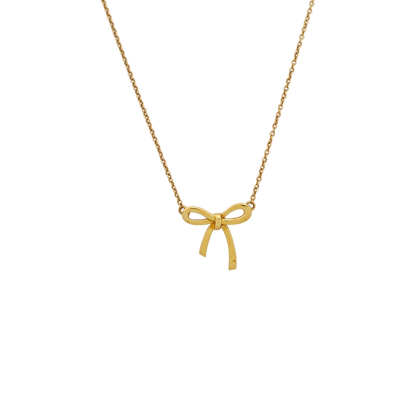 Tiffany Bow 18k Gold Necklace
