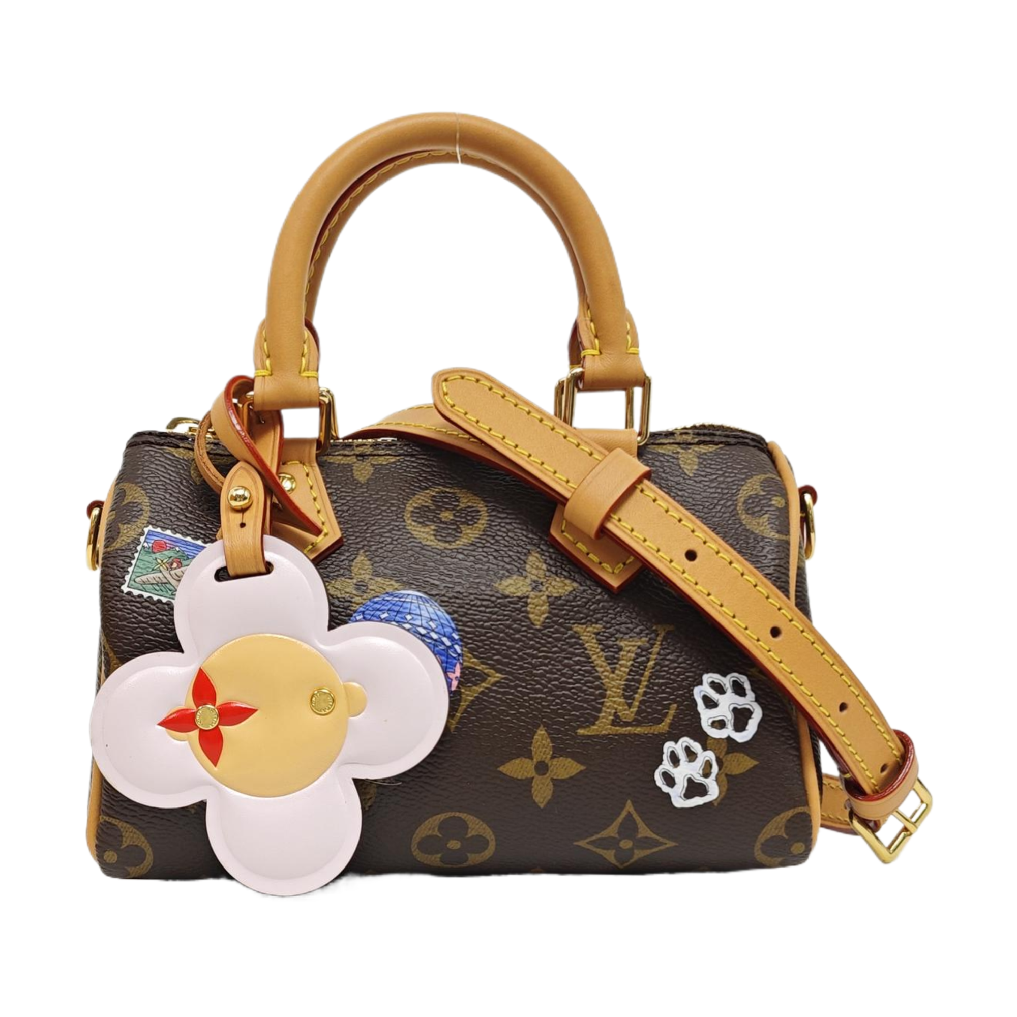 SPEEDY Monogram Coated Canvas Brown